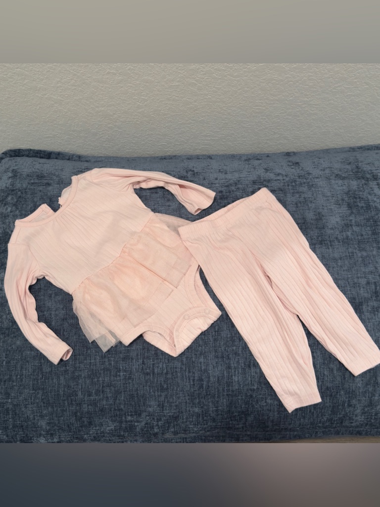 Carter's Light Pink Ribbed Bodysuit